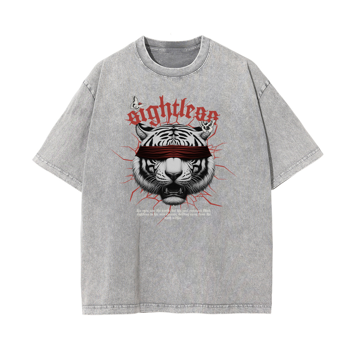 Washed Tiger Graphic Cotton Tee