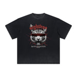 Thick Faded Tiger Graphic T Shirt