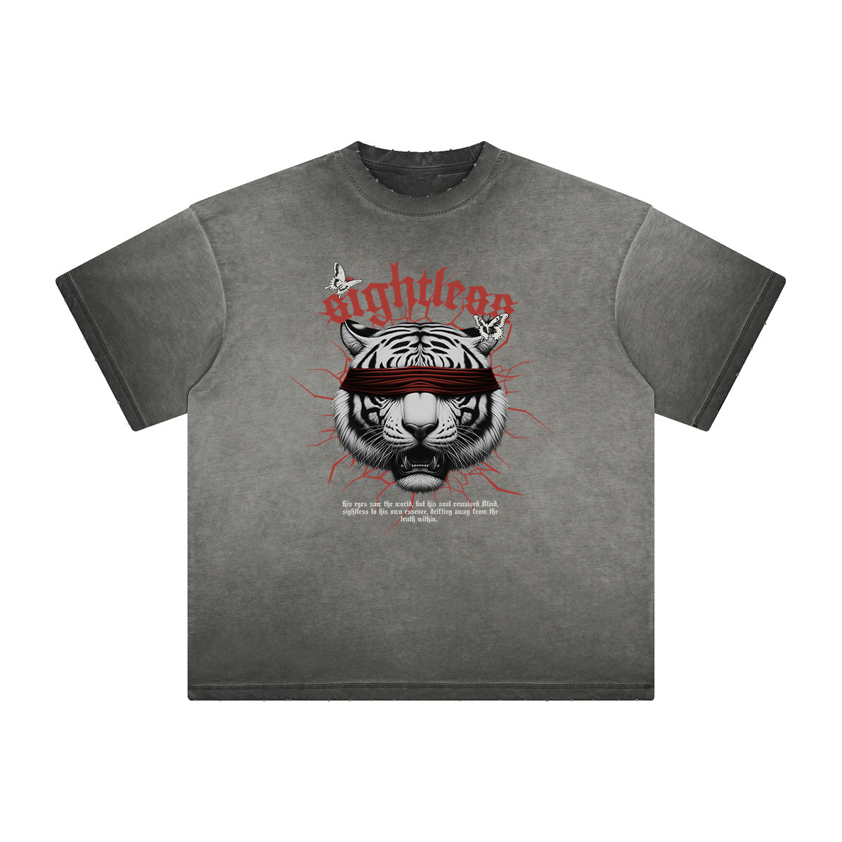 Vintage Frayed Tiger Pattern Tee
