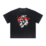 Vintage Frayed Skull & Money Pattern Tee