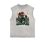Frayed Edge Holiday Graphic Tank Top