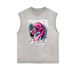 Frayed Edge Holiday Graphic Tank Top