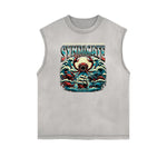 Frayed Edge Holiday Graphic Tank Top