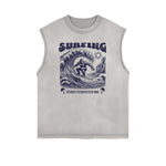 Frayed Edge Holiday Graphic Tank Top