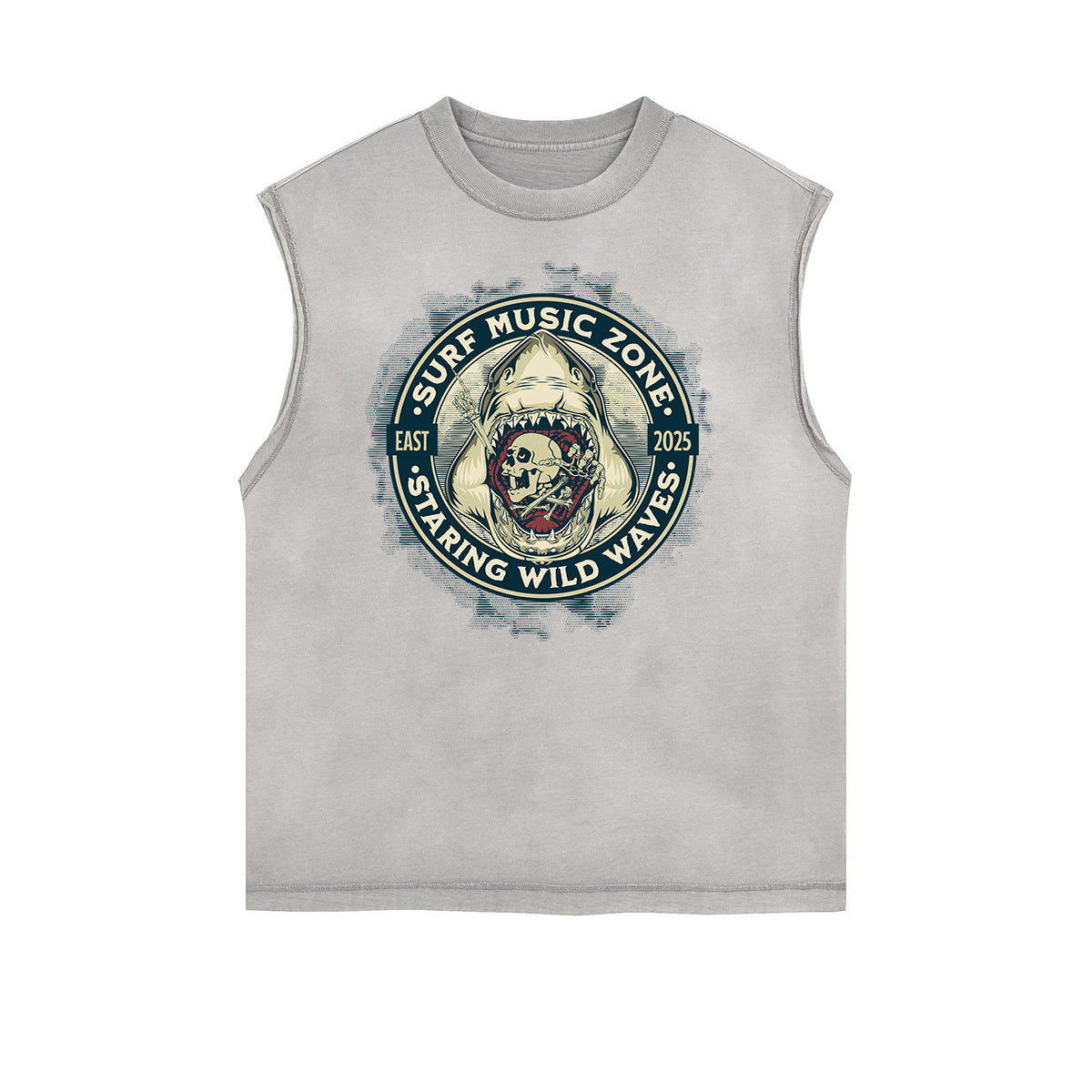 Frayed Edge Holiday Graphic Tank Top