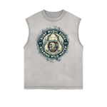 Frayed Edge Holiday Graphic Tank Top