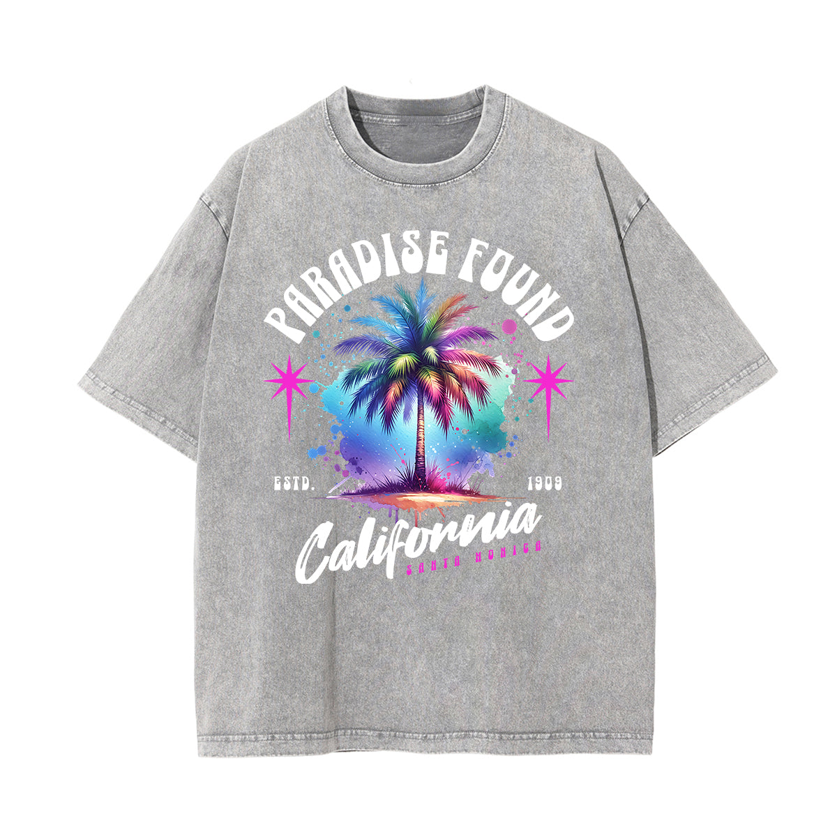 Washed Holiday Graphic Cotton Tee