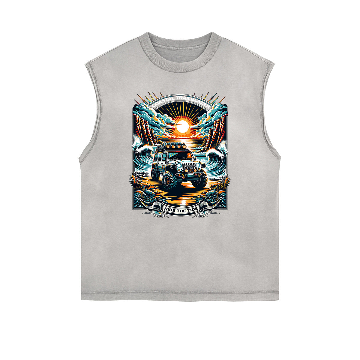 Frayed Edge Holiday Graphic Tank Top