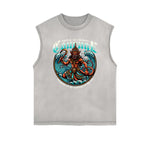 Frayed Edge Holiday Graphic Tank Top