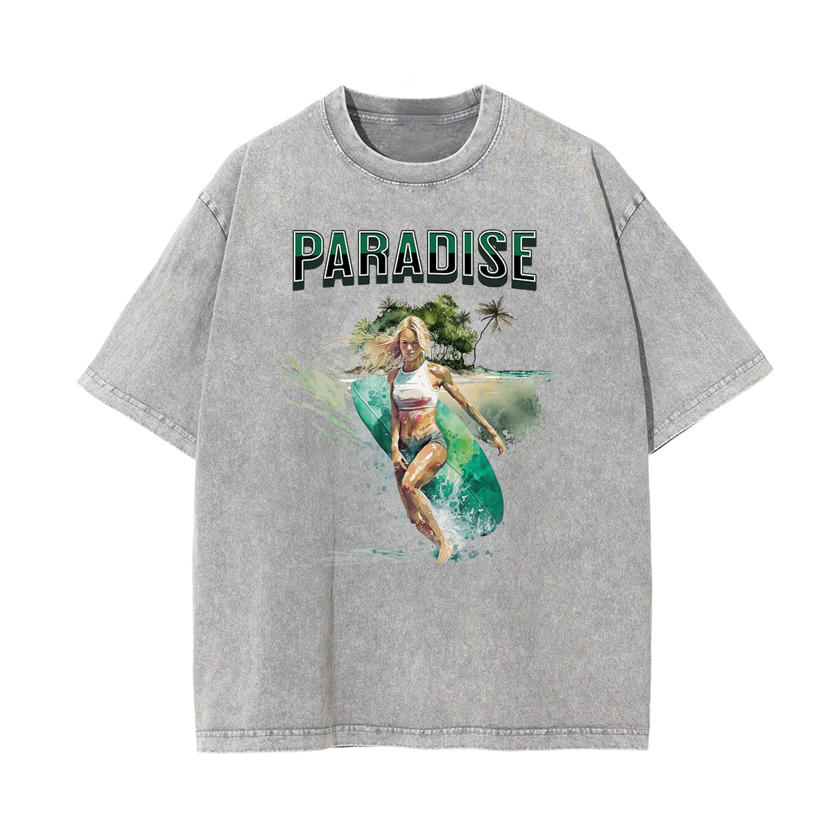 Washed Holiday Graphic Cotton Tee