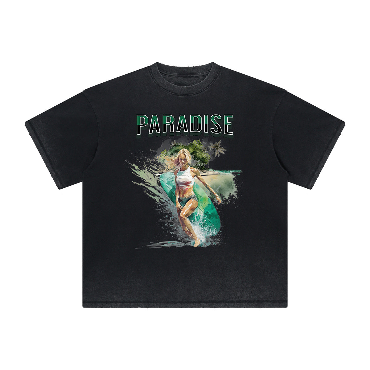 Thick Faded Holiday Graphic T Shirt