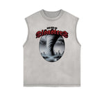 Frayed Edge Holiday Graphic Tank Top