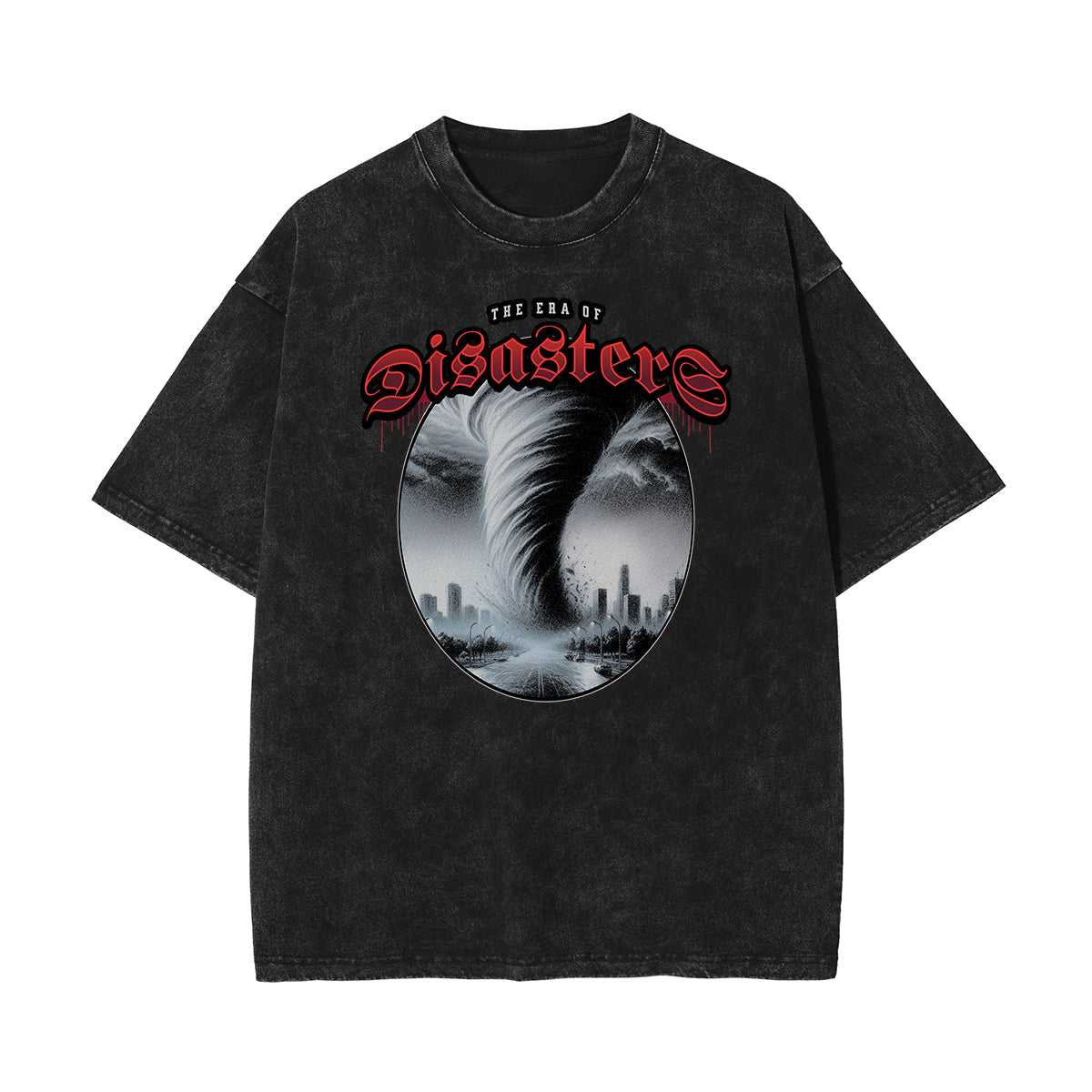 Stone Wash Holiday Pattern T Shirt