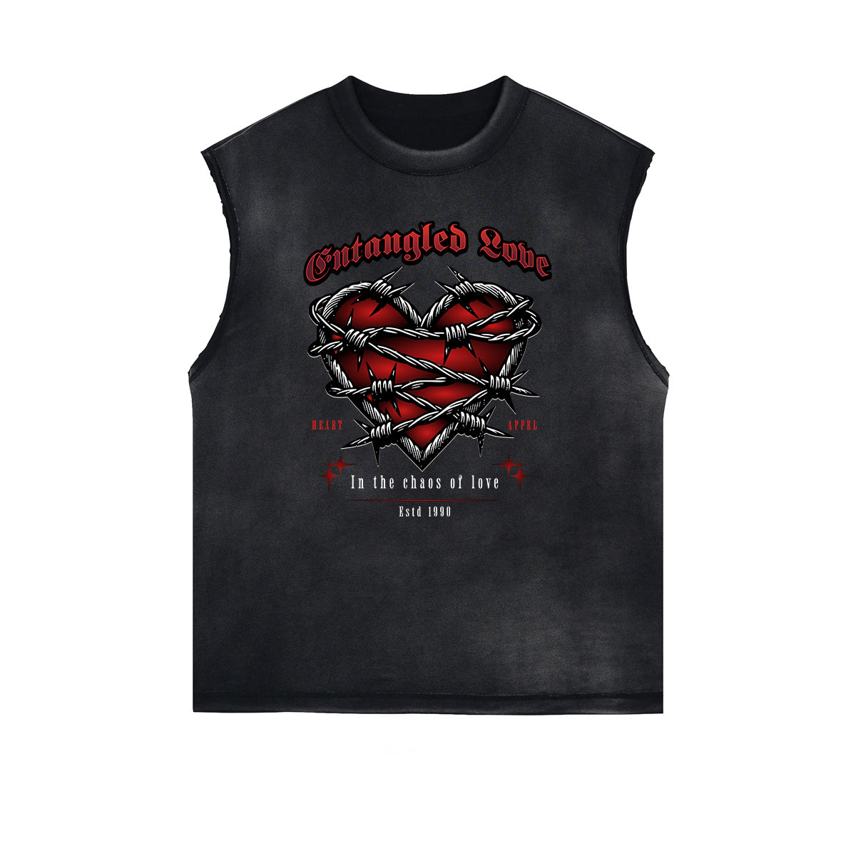 Frayed Edge Gothic Graphic Tank Top