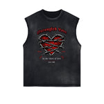 Frayed Edge Gothic Graphic Tank Top