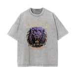 Stone Wash Gothic Pattern T Shirt