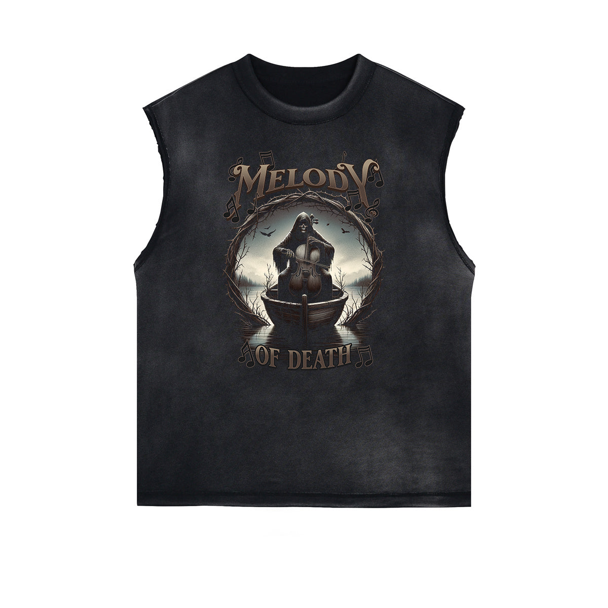 Frayed Edge Gothic Graphic Tank Top