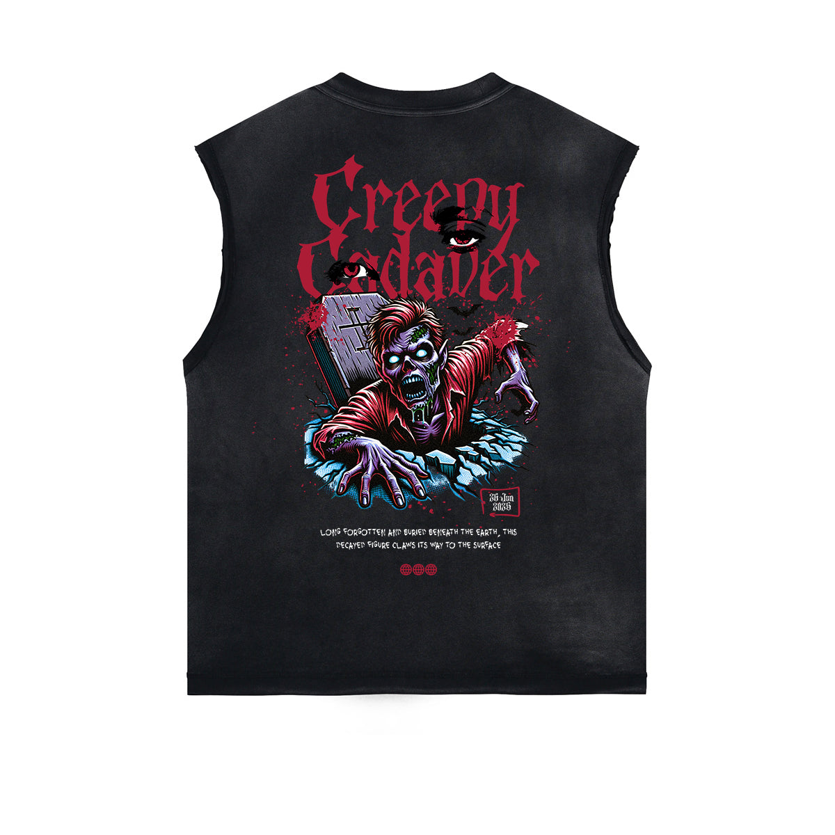 Frayed Edge Gothic Graphic Tank Top