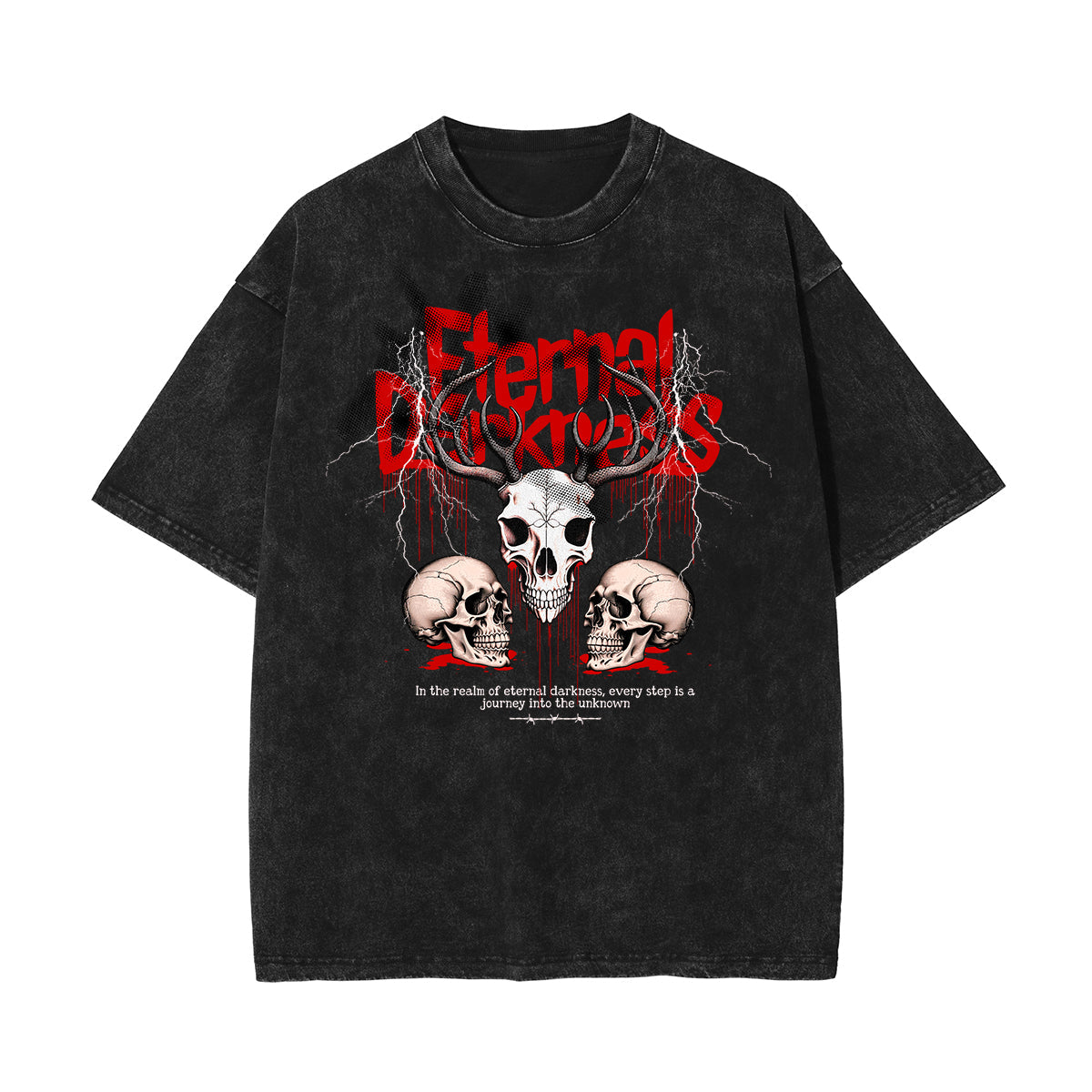 Washed Gothic Graphic Cotton Tee