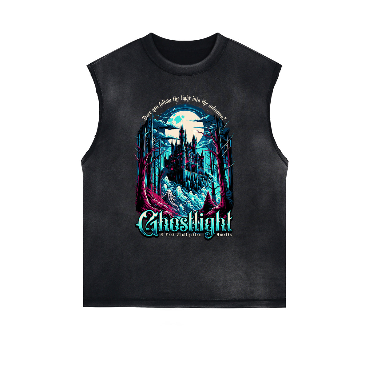 Frayed Edge Gothic Graphic Tank Top