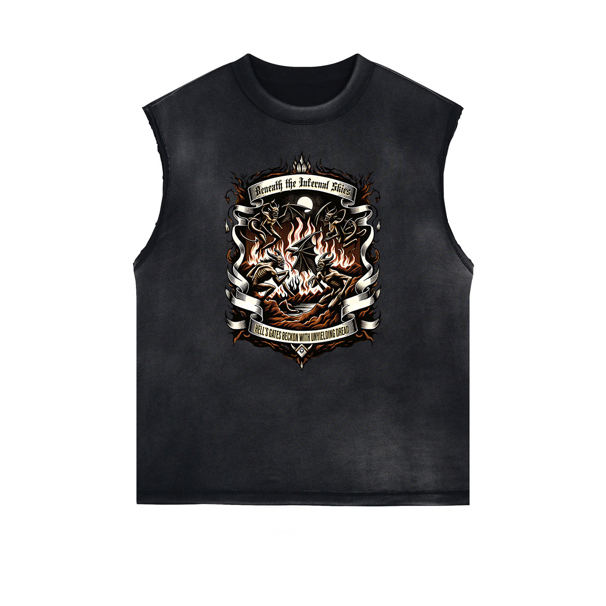 Frayed Edge Gothic Graphic Tank Top