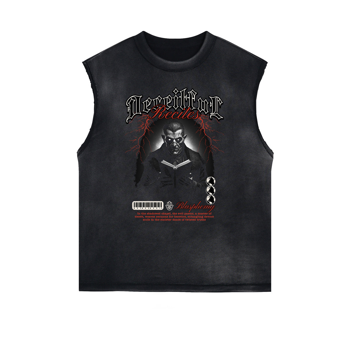Frayed Edge Gothic Graphic Tank Top