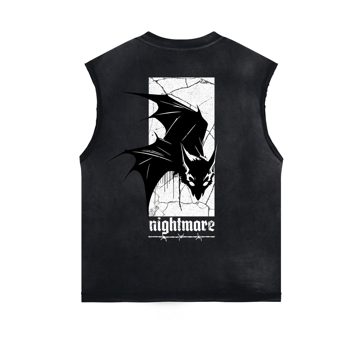 Frayed Edge Gothic Graphic Tank Top