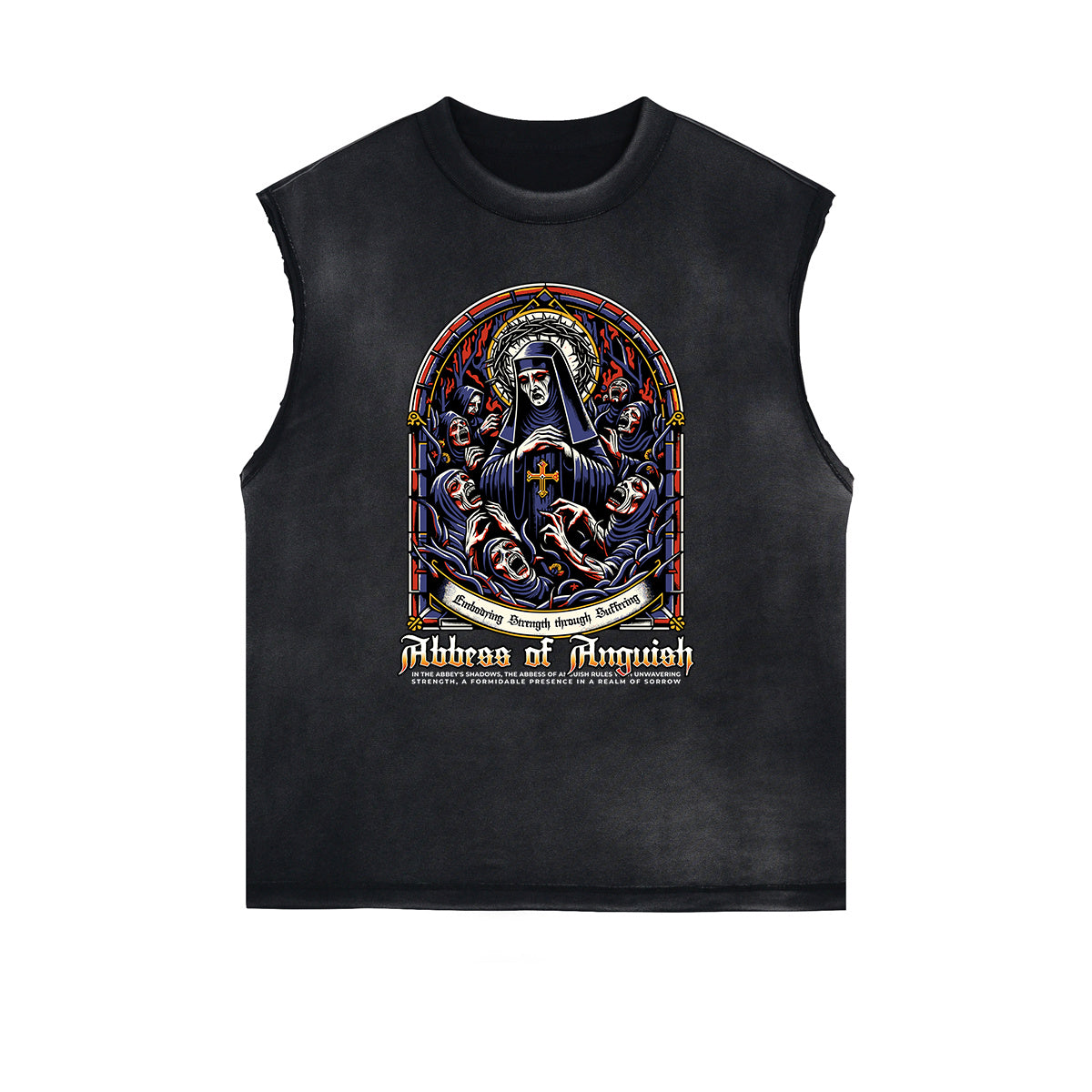 Frayed Edge Gothic Graphic Tank Top