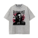 Stone Wash Gothic Pattern T Shirt