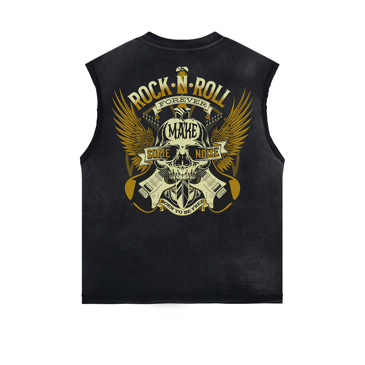 Frayed Edge Winged Monster Graphic Tank Top
