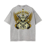 Washed Winged Monster Graphic Cotton Tee