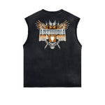 Frayed Edge Winged Monster Graphic Tank Top