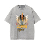 Washed Winged Monster Graphic Cotton Tee