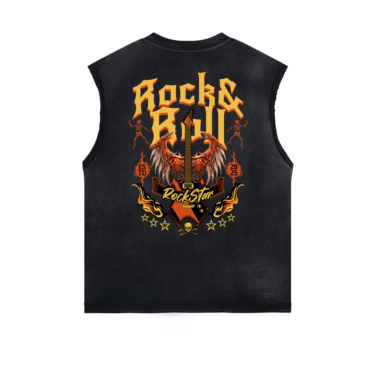 Frayed Edge Winged Monster Graphic Tank Top
