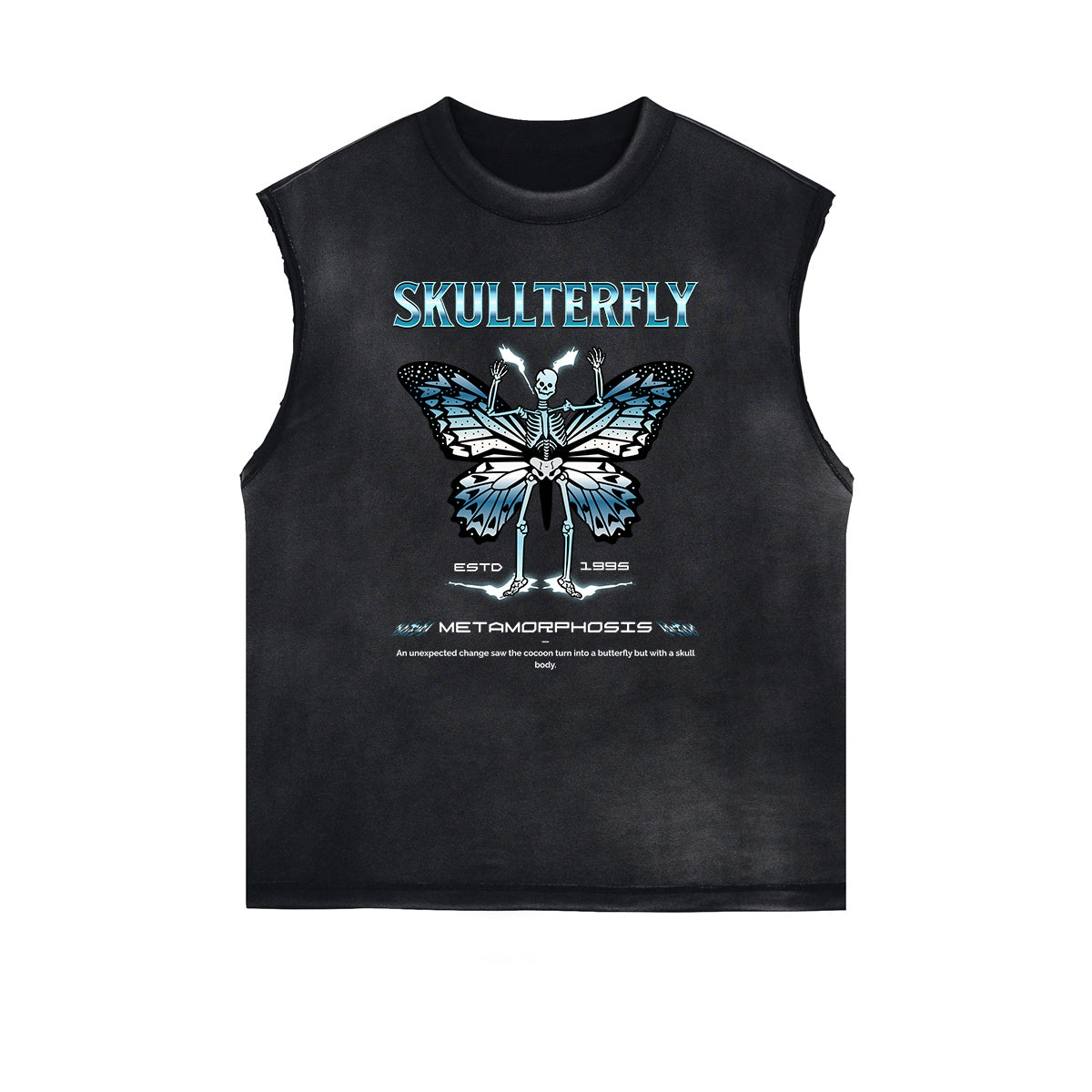 Frayed Edge Winged Monster Graphic Tank Top