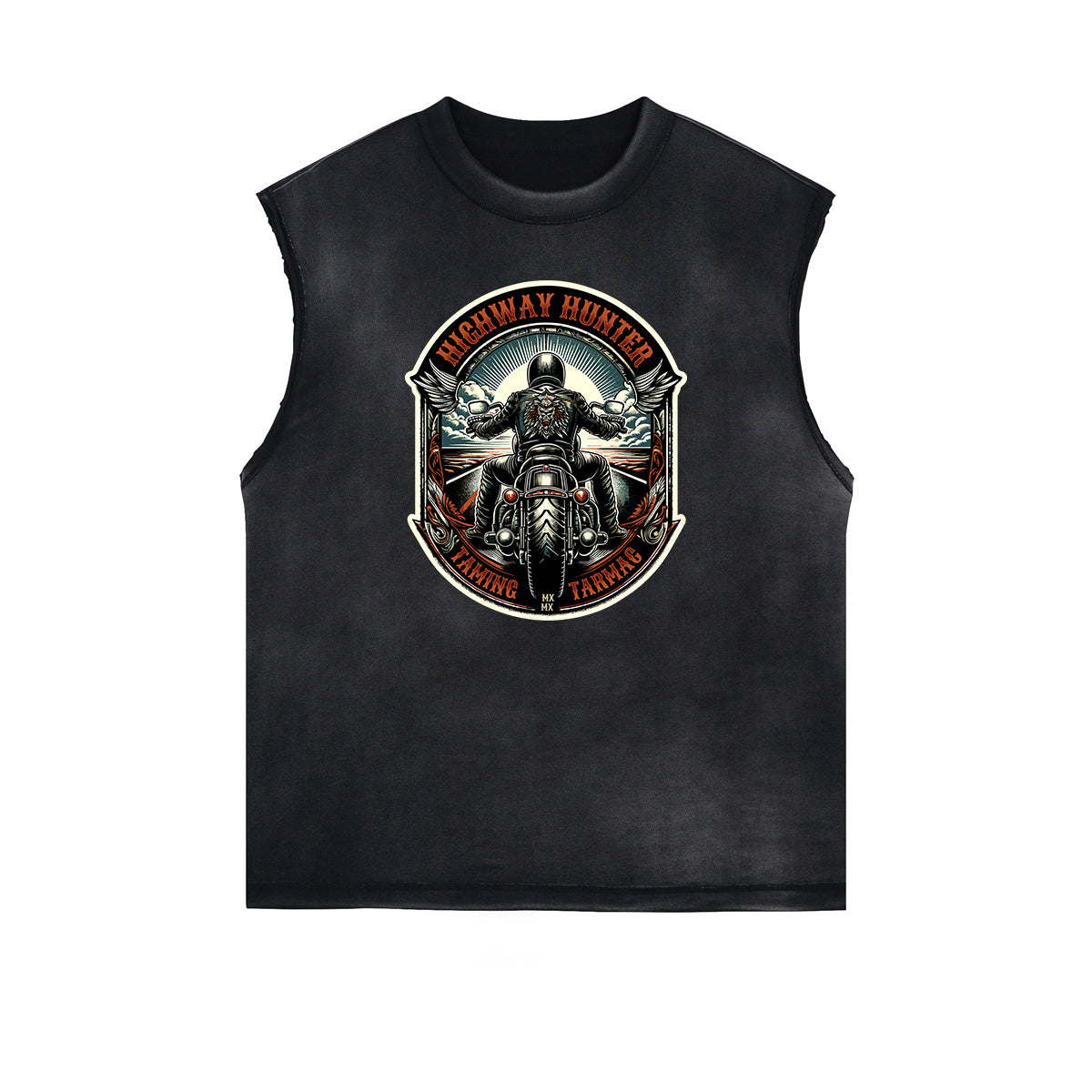 Frayed Edge Winged Monster Graphic Tank Top