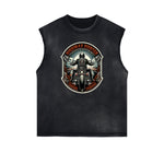 Frayed Edge Winged Monster Graphic Tank Top