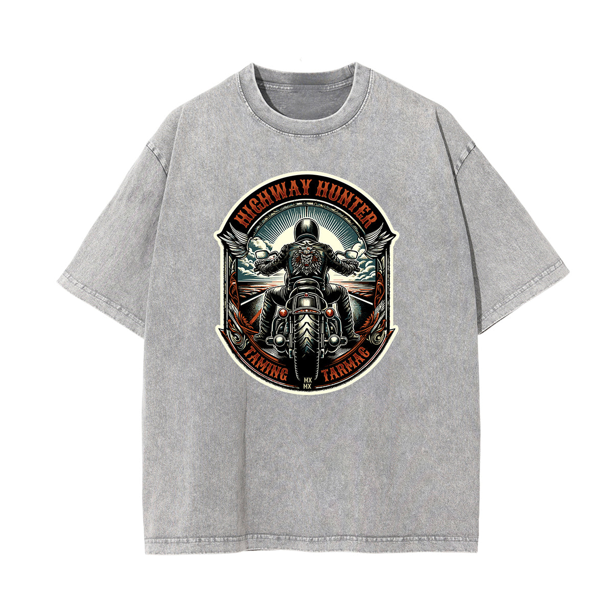 Washed Winged Monster Graphic Cotton Tee