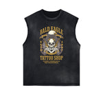 Frayed Edge Winged Monster Graphic Tank Top