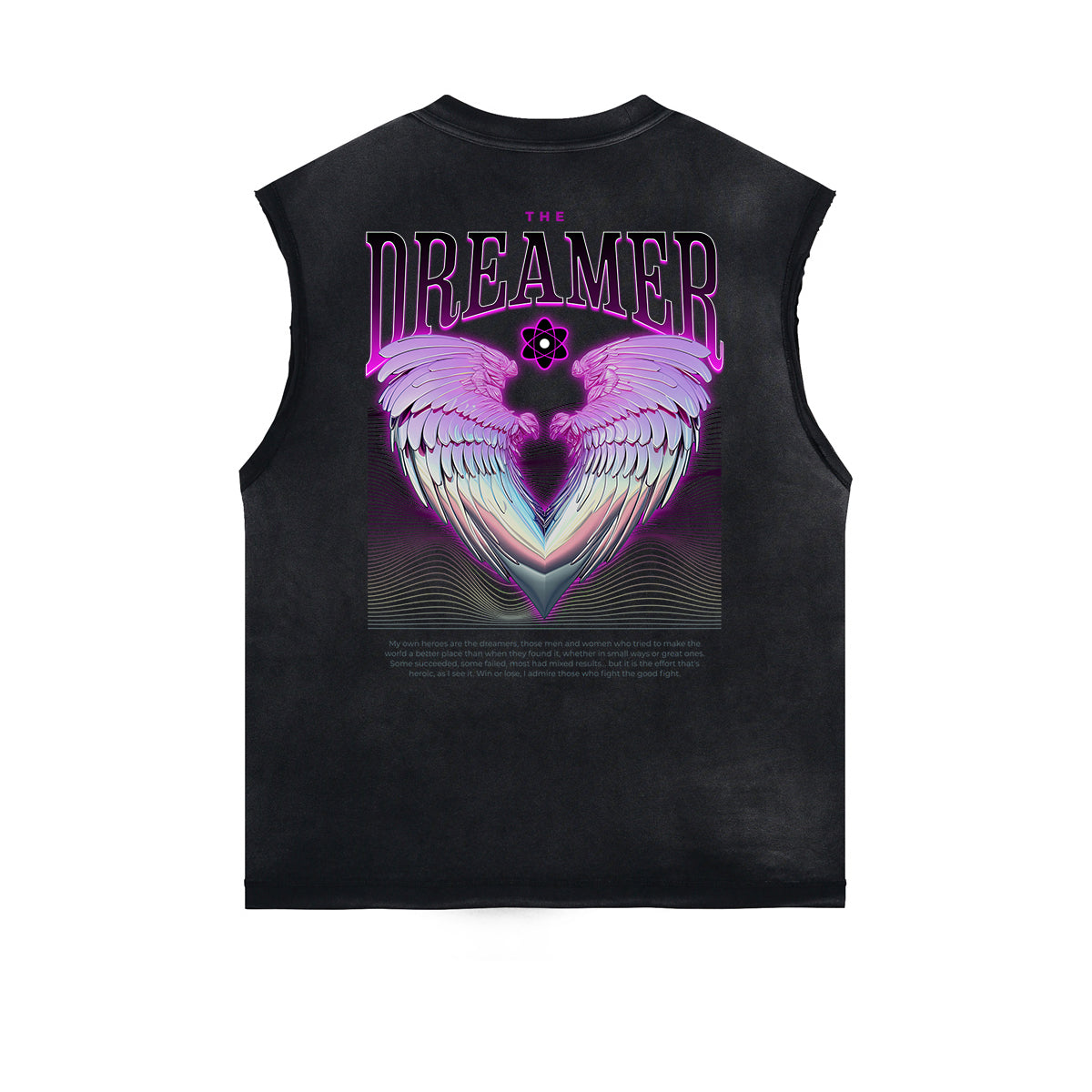 Frayed Edge Winged Monster Graphic Tank Top
