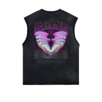 Frayed Edge Winged Monster Graphic Tank Top