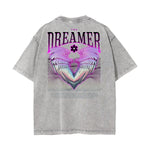 Washed Winged Monster Graphic Cotton Tee