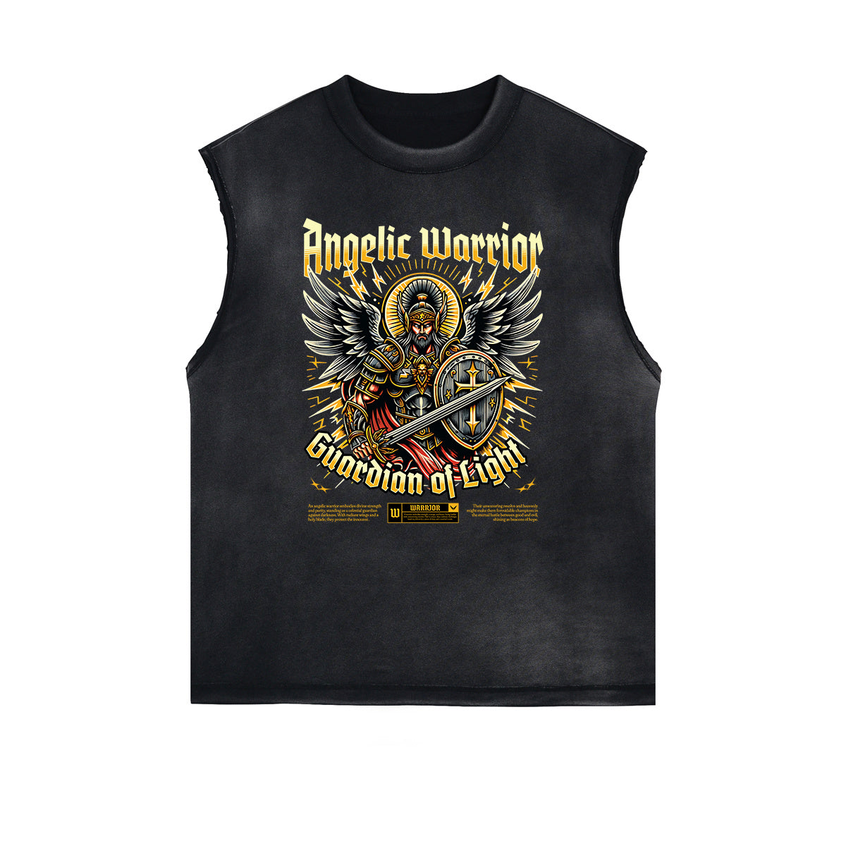 Frayed Edge Winged Monster Graphic Tank Top