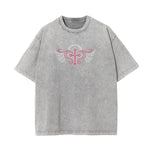 Washed Winged Monster Graphic Cotton Tee