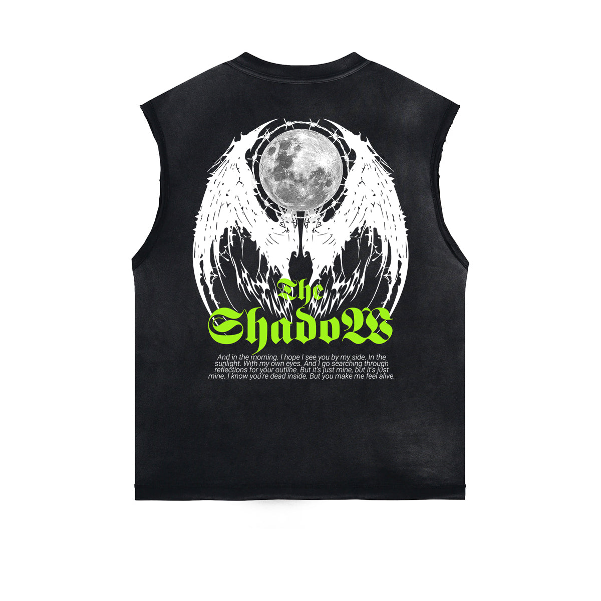 Frayed Edge Winged Monster Graphic Tank Top
