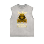 Frayed Edge King Graphic Tank Top