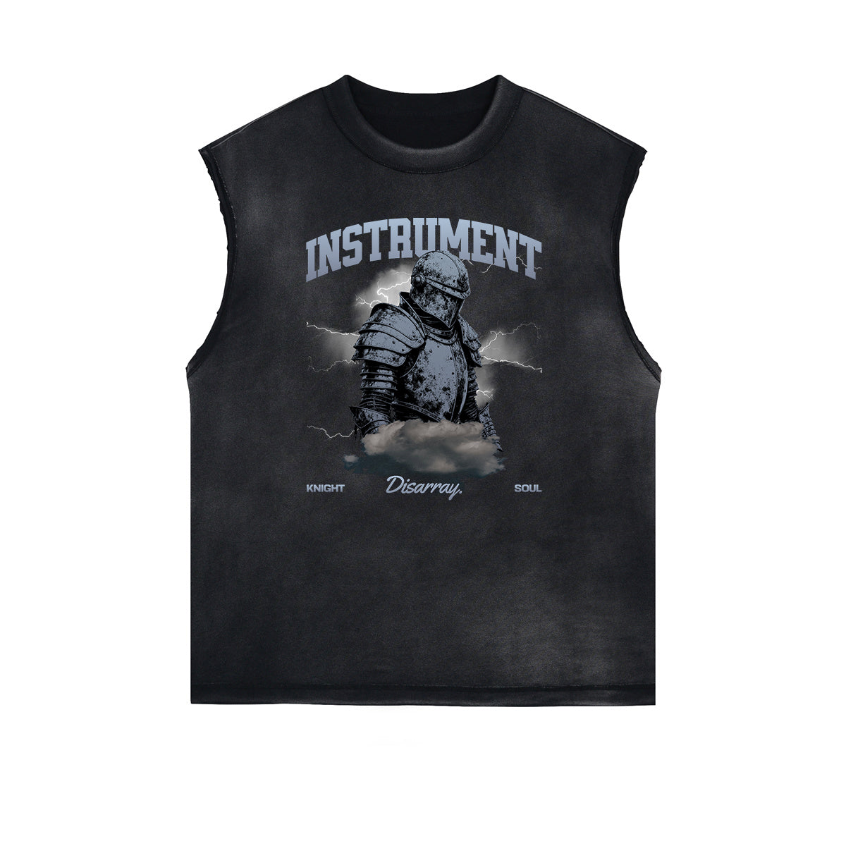 Distressed Sleeveless King Graphic Tee