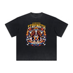 Vintage-Washed Frayed King Graphic Tee