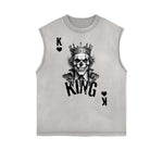 Frayed Edge King Graphic Tank Top