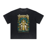 Vintage-Washed Frayed King Graphic Tee